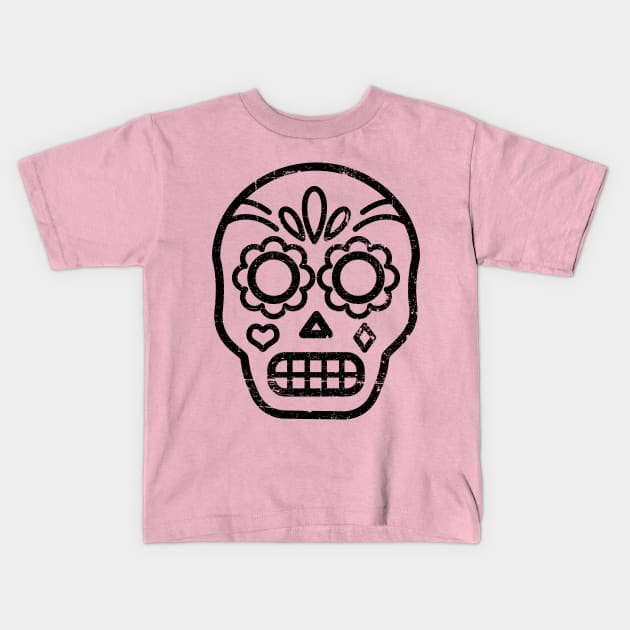 Skull icon - dia de los muertos Kids T-Shirt by verde